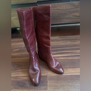 Etienne Aigner Rich Burgundy Pull on Boots Size 7M